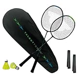 Talbot-Torro Badminton Set Professional | 2 Carbon-Schläger | 2...