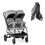 LIFEZEAL Doppelkinderwagen nebeneinander, Faltbares Geschwisterwagen mit...