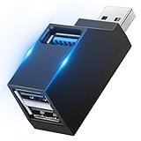 AXFEE 3 Port USB 3.0 Hub, Mini USB-Hub mit Mehreren USB-Anschlüssen 1 USB...