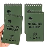 AHQiZFX 4 Stück Wasserdichte Notizblock,3 X 5 Zoll Pocket...