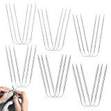 18 Stück Stricknadeln Set, Rundstricknadeln und Edelstahlnadeln in...