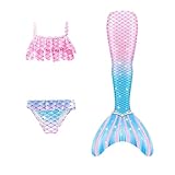 𝙈ädchen Bikini Set mit 𝙁isch 𝙏ail 𝙈eerjungfrau Kostüm Cosplay...
