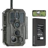 GardePro E8P Wildkamera WLAN, Wiederaufladbare 8000mAh Akku, 64MP 1296P,...