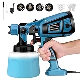 Farbsprühsystem,800W HVLP Elektrisches Farbsprühpistole mit 4 Düsen und...