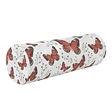 Nackenrolle, Motiv: roter Schmetterling, Queen-Size, Schlafkissen,...