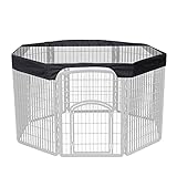 CVZJ Hunde-Laufstall, wasserdichte Oberseite für Sonne, für Hundegehege,...