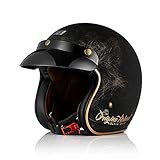 ORIGINE Motorradhelm Jethelm Vintage Rollerhelm Retro ECE-Zertifizierung...