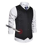 Cevstowed Taktische Anzugweste, verstellbare Slim Fit-Trainingsschutzweste,...