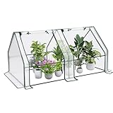 WOLTU Foliengewächshaus Frühbeet, Gewächshaus Balkon,...