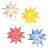 Bascetta-Stern-Set, Transparentpapier 115g/m², 7,5 x 7,5 cm, 4 x 32 Blatt,...