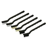 Hand Drahtbürste Set 6Pc Klein (Zahnbürste Type) Kunststoffgriff