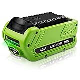 Ersatz für GreenWorks Akku 40V 6000mAh Li-ion G-MAX Langlebige Batterie,...