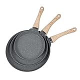 Luqeeg Antihaft-Bratpfanne Skillet, 3 Stück Küche Sauteuse Bratpfanne,...