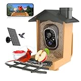 Vogelfutterhaus mit Kamera 2K HD Vollfarbe Nachtsicht KI Vogelerkennung...