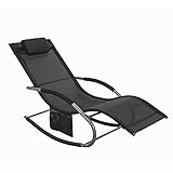 SoBuy OGS28-SCH Swingliege Schaukelliege Sonnenliege Liegestuhl Relaxliege...