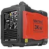 Matrix Notstromaggregat Benzin leise Inverter Stromerzeuger 3300 Watt...