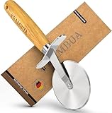 BAMBUA Pizzaschneider - [100% Plastikfrei] Pizzaroller mit edlem...