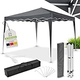 Juskys Faltpavillon Vivara 3x3 m - Pop-up Pavillon höhenverstellbar, UV50+...