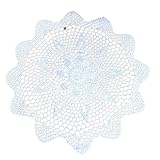 WTAXBH Tischset Runde Tischdecke aus Spitze mit Blumenmuster,...