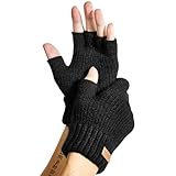 Fingerlose Handschuhe - Kaschmir Winter Warme Strick Handschuhe für...