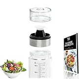 Thiru Dressingshaker Glas 400ml mit Skala - inkl. E-Book mit 25 Dressing...