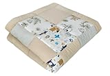 Medi Partners Krabbeldecke 100% Baumwolle 120x120cm multifunktional Dick...
