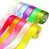 Dooozy Satinband Bänder, 12 Farben 25mm 10m Breit Geschenkband...