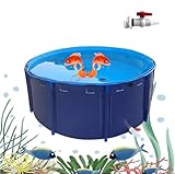 Überirdischer runder Outdoor-Fischteichpool mit PVC-Canvas-Auskleidungen...