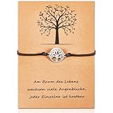 Fiada Lebensbaum Armband Armkettchen mit Anhänger für Damen Frauen...