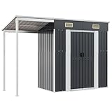 vidaXL Gartenhaus, Geräteschuppen mit Schleppdach Schrägdach, Gerätehaus...