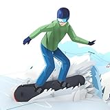 MOKIO® Pop-Up Karte – Snowboard – 3D Geburtstagskarte für einen...