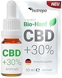 CBD Öl +30% aus Bio-Hanf - Vollspektrum Hanftropfen (100% natürlich)...