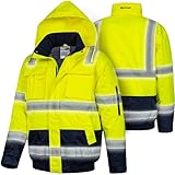 Safetytex Warnschutz Pilotenjacke - Arbeitsjacke - wasserdicht, winddicht,...