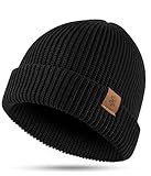 CAOZITOU Mütze Herren Damen Winter, Merino Warme Wintermütze Thermo...