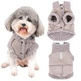 Welpen Kleidung Mit D-Ring, Fleece Hundemantel für Kaltes Wetter,...
