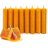 LAMARE Bienenwachskerze Honigwabe 100% Natürlich (8 Einheiten - 10 cm...