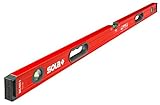 Sola 1219401 Wasserwaage Aluminium BIG RED3, 120cm mit 2 Handgriffen, Rot,...