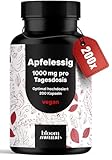 Apfelessig Kapseln - 200 Kapseln Hochdosiert - 1000mg pro Portion -...