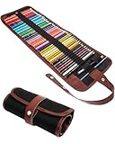 FUGLUS 1 Stück 72 Löcher Leinwand Bleistift Wrap, Große Kapazität...