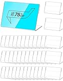 QWORK® 40 Stück Mini Acryl Etikettenhalter, Tischaufsteller Namenskarten-...