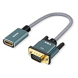 SLDXIAN HDMI auf VGA Adapter, Nylon geflochtene HDMI Buchse auf VGA Stecker...