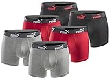 PUMA Boxershort 6er Pack Herren Basic Black Limited Edition - new black red...