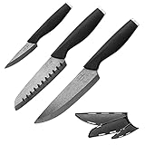 SILBERTHAL Keramikmesser Set 3 Stk - scharf und vielseitig - Chefmesser,...