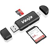 Vanja SD Kartenleser Adapter Micro USB SD Card Reader & USB...