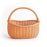 Aqbau® Weidenkorb Einkaufskorb geflochten 40 x 35 x 24 cm Naturbraun...