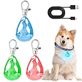 GAOUTO 3 Stück Hunde Leuchtanhänger, 3 Einstellbare Modi, USB...