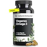 Omega 3 vegan aus Algenöl - 90 Kapseln - Hochdosiert mit hochwertigem EPA...