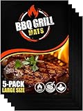 Große BBQ Grillmatte für Gasgrill, Elektro und Holzkohle (5er Pack) 40 x...