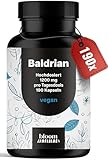 Baldrian Hochdosiert – 190 Kapseln – 1200 mg Baldrianwurzelpulver pro...