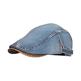 Hearda Schiebermütze Herren Winter Frühling 55-60cm, Klassisch Denim...
